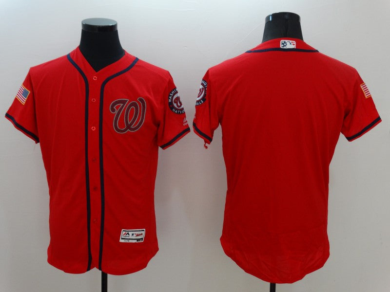 Custom Washington Nationals red jersey