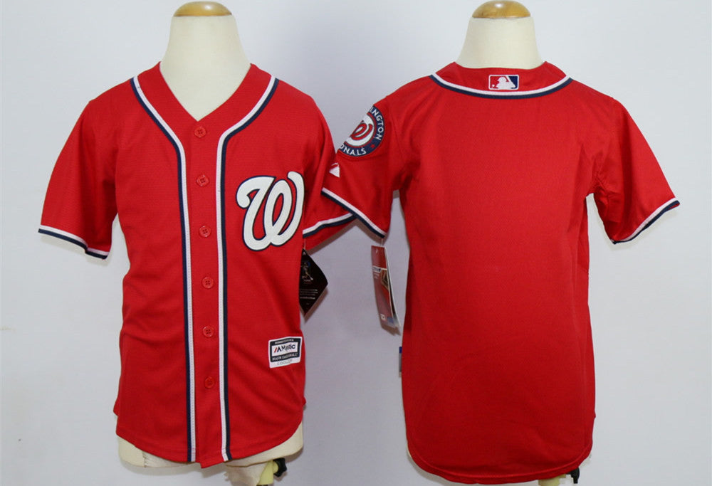 Custom Washington Nationals red jersey