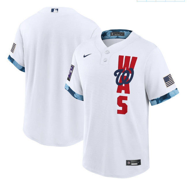Custom Washington Nationals white All-Star jersey