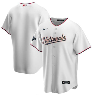 Blank White Washington Nationals gold jersey