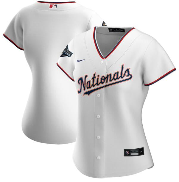 Blank White Washington Nationals gold jersey