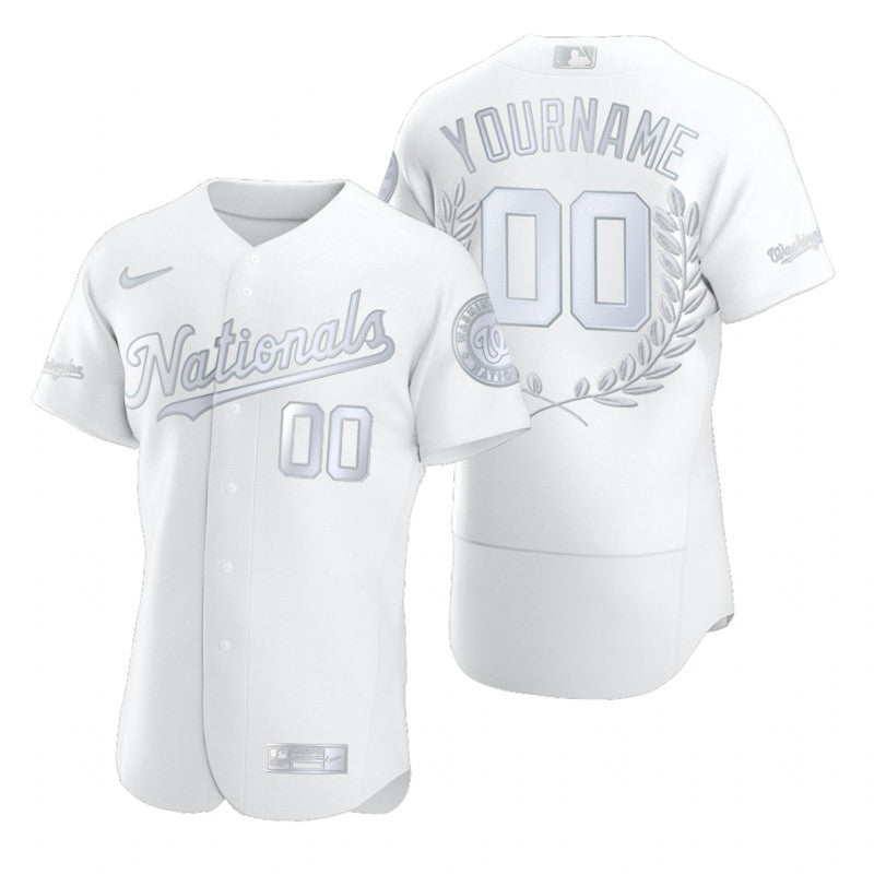 Custom Washington Nationals white Fashion jersey