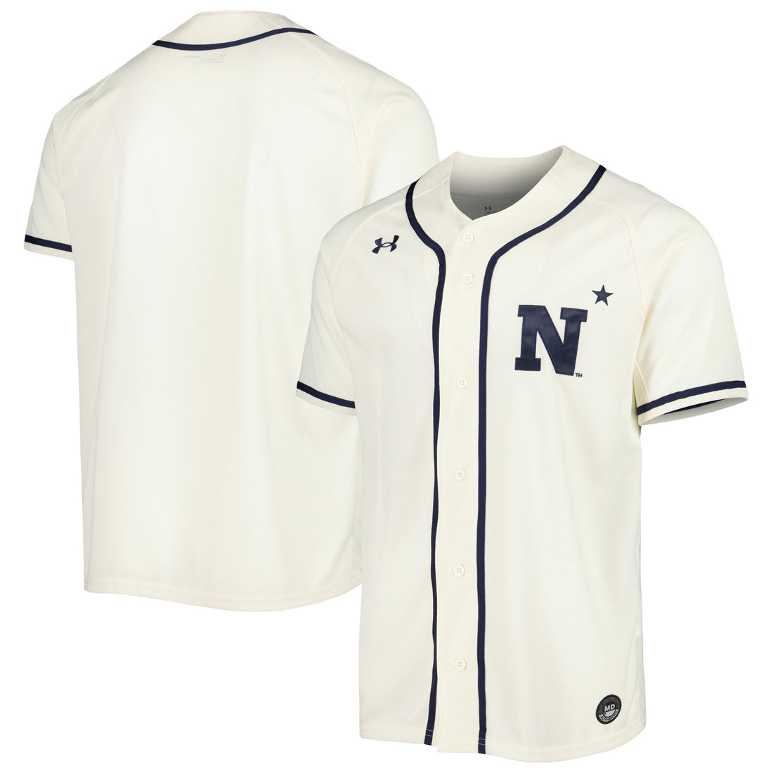 Under Armour Navy Midshipmen cream jersey