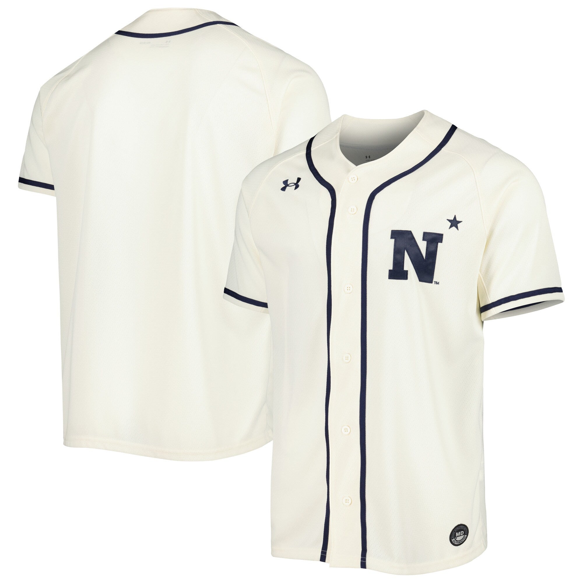 Under Armour Navy Midshipmen cream jersey