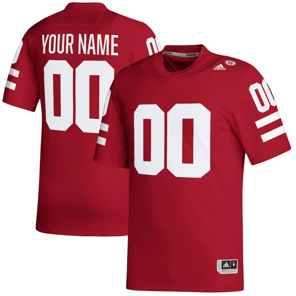 Custom Nebraska Huskers scarlet jersey