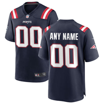 Custom New England Patriots navy jersey
