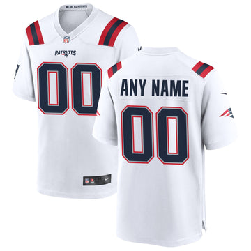 Custom New England Patriots white jersey