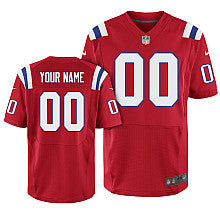 Custom New England Patriots red Elite jersey