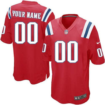Custom New England Patriots red Game jersey