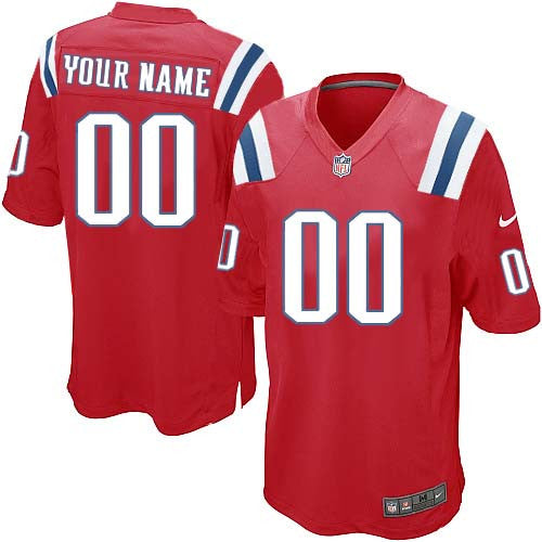 Custom New England Patriots red Game jersey