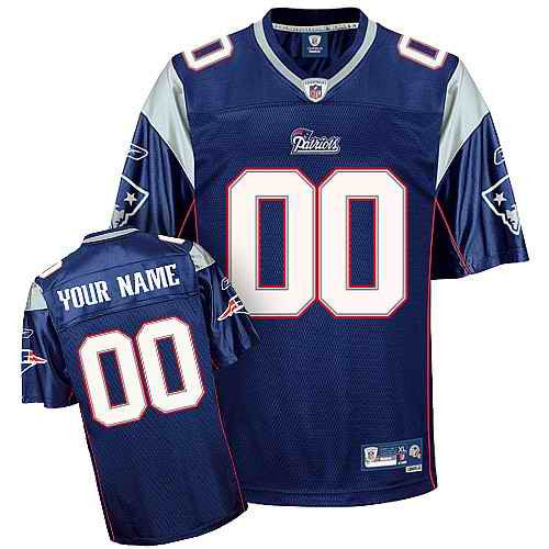 Custom New England Patriots blue jersey