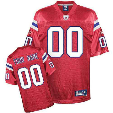 Custom New England Patriots red jersey