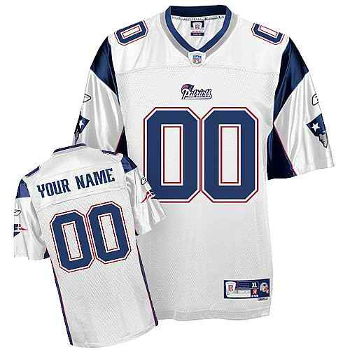 Custom New England Patriots white jersey