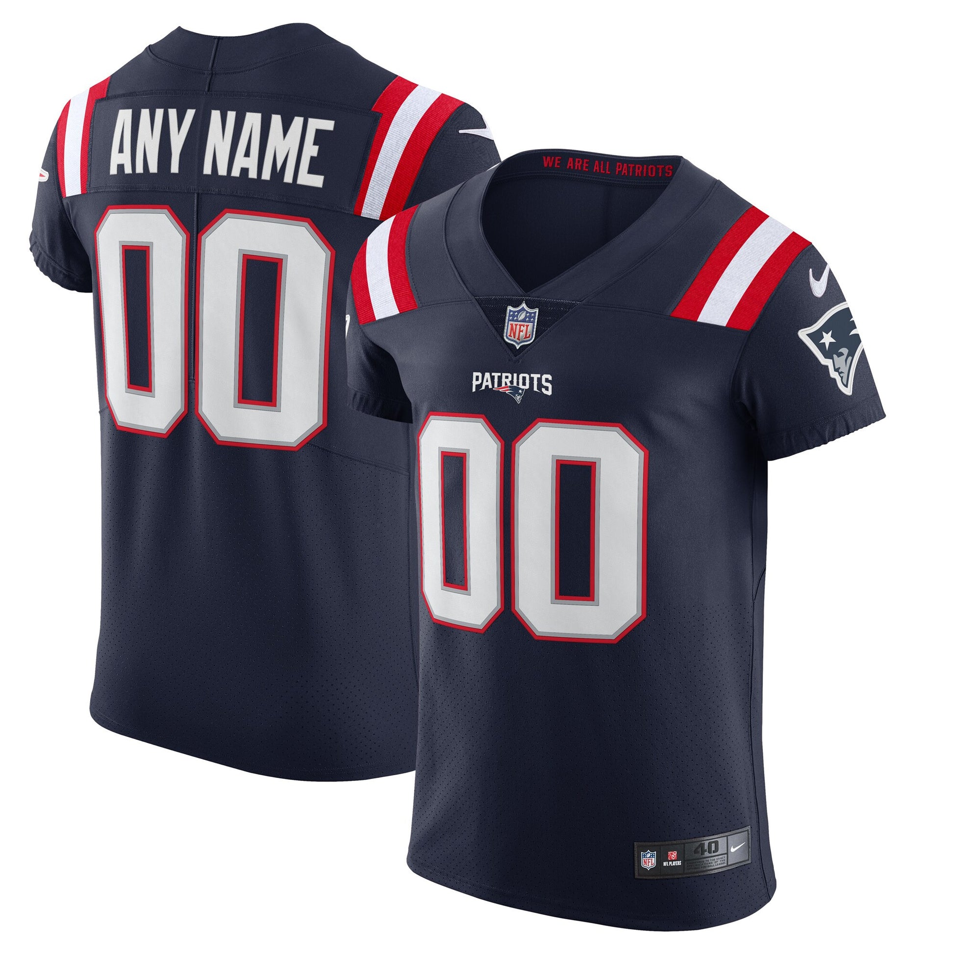 New England Patriots navy Vapor jersey
