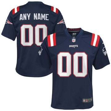 Custom New England Patriots navy jersey