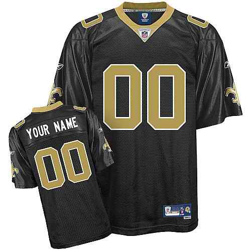 Custom New Orleans Saints black jersey
