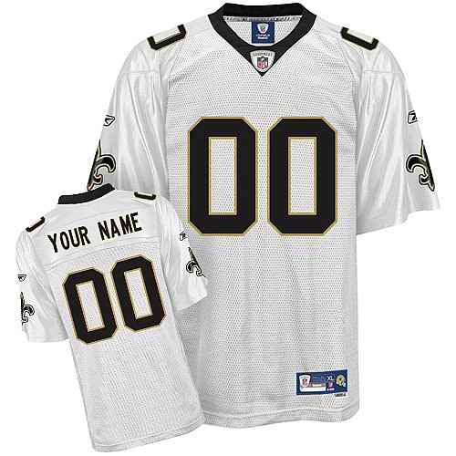 Custom New Orleans Saints white jersey