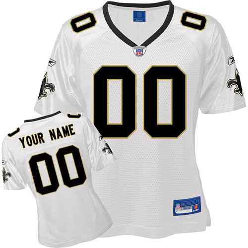 Custom New Orleans Saints white jersey