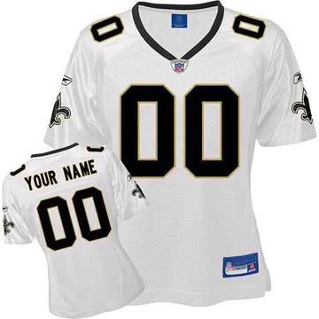 Custom New Orleans Saints white jersey