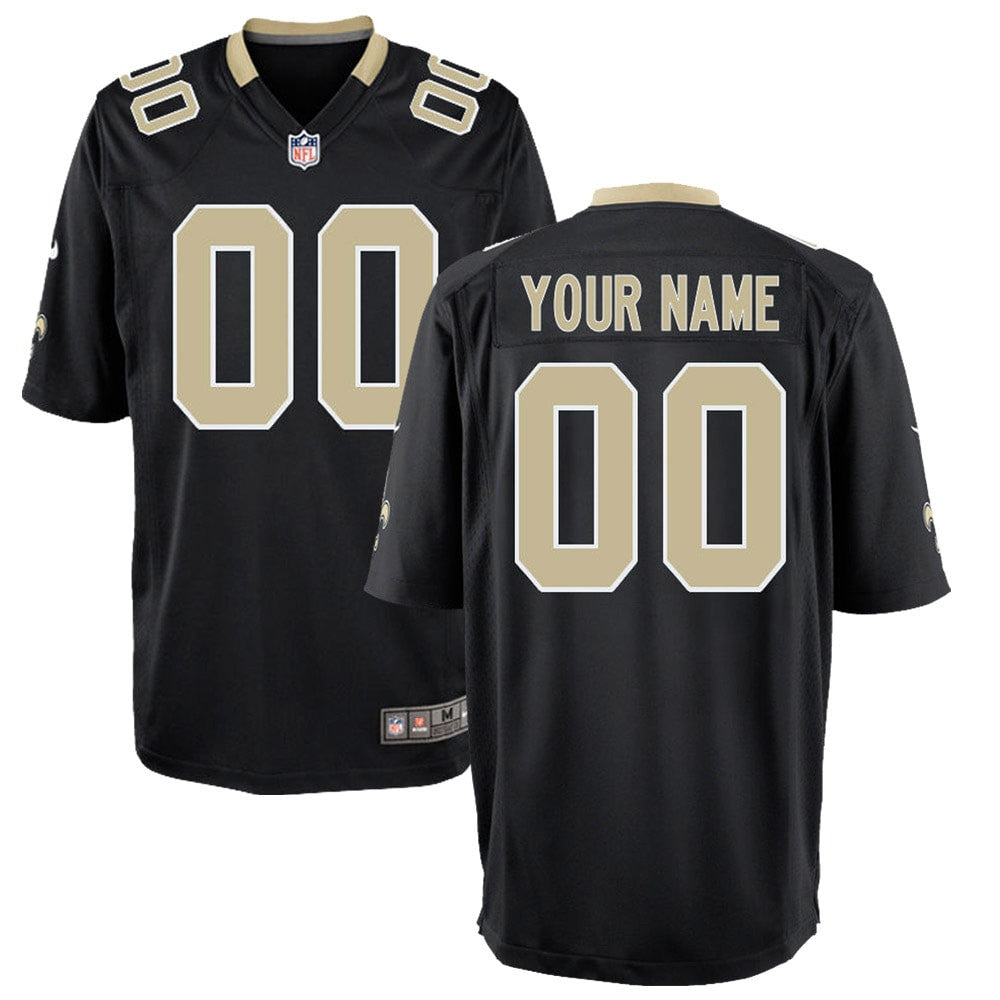 Custom New Orleans Saints black jersey