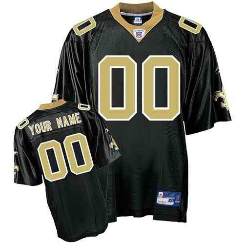 Custom New Orleans Saints black jersey