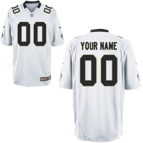 Custom New Orleans Saints white Game jersey