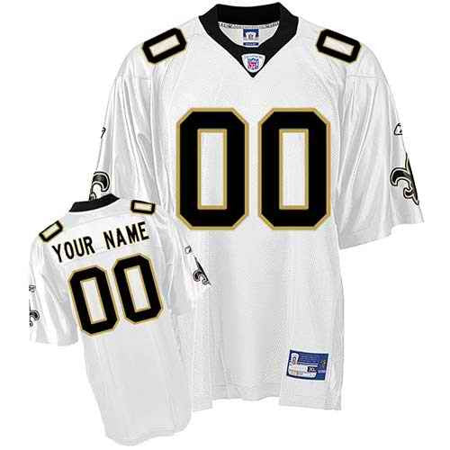 Custom New Orleans Saints white jersey
