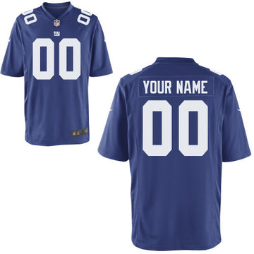 Custom New York Giants blue Game jersey