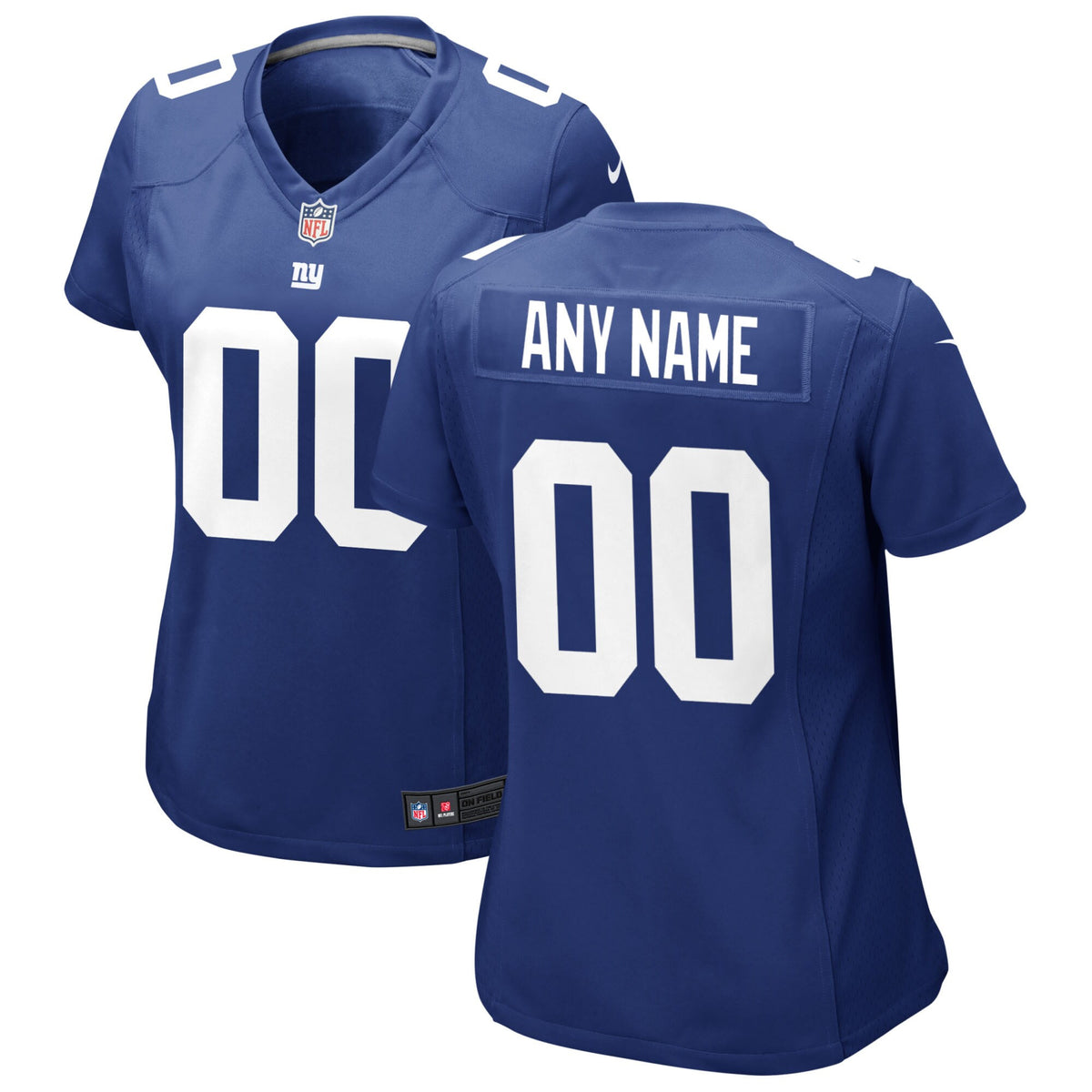Custom New York Giants royal jersey
