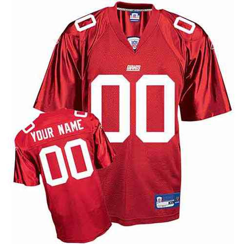Custom New York Giants red jersey