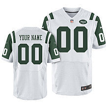 Custom New York Jets white Elite jersey