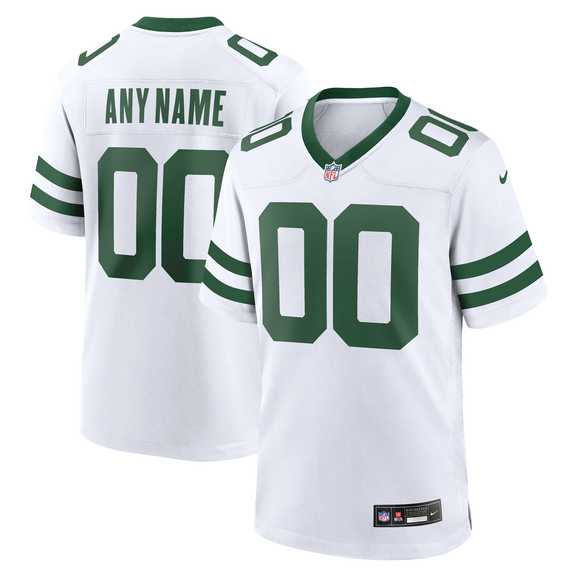 Custom New York Jets white jersey