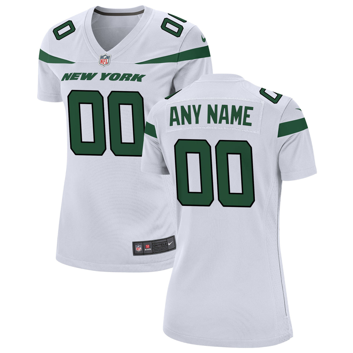 Custom New York Jets white jersey
