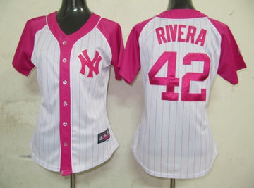Mariano Rivera Women New York Yankees pink Fashion jersey