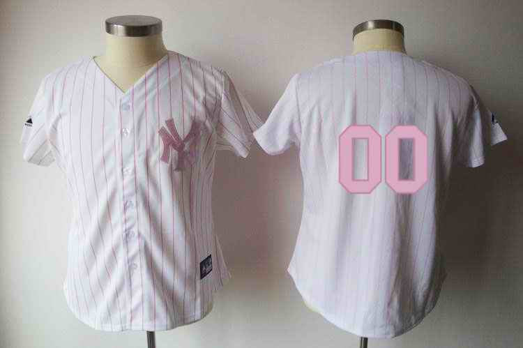 Blank White New York Yankees pink jersey