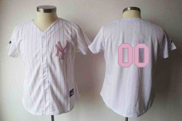 Blank White New York Yankees pink jersey