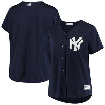 Plus Size New York Yankees navy Alternate jersey