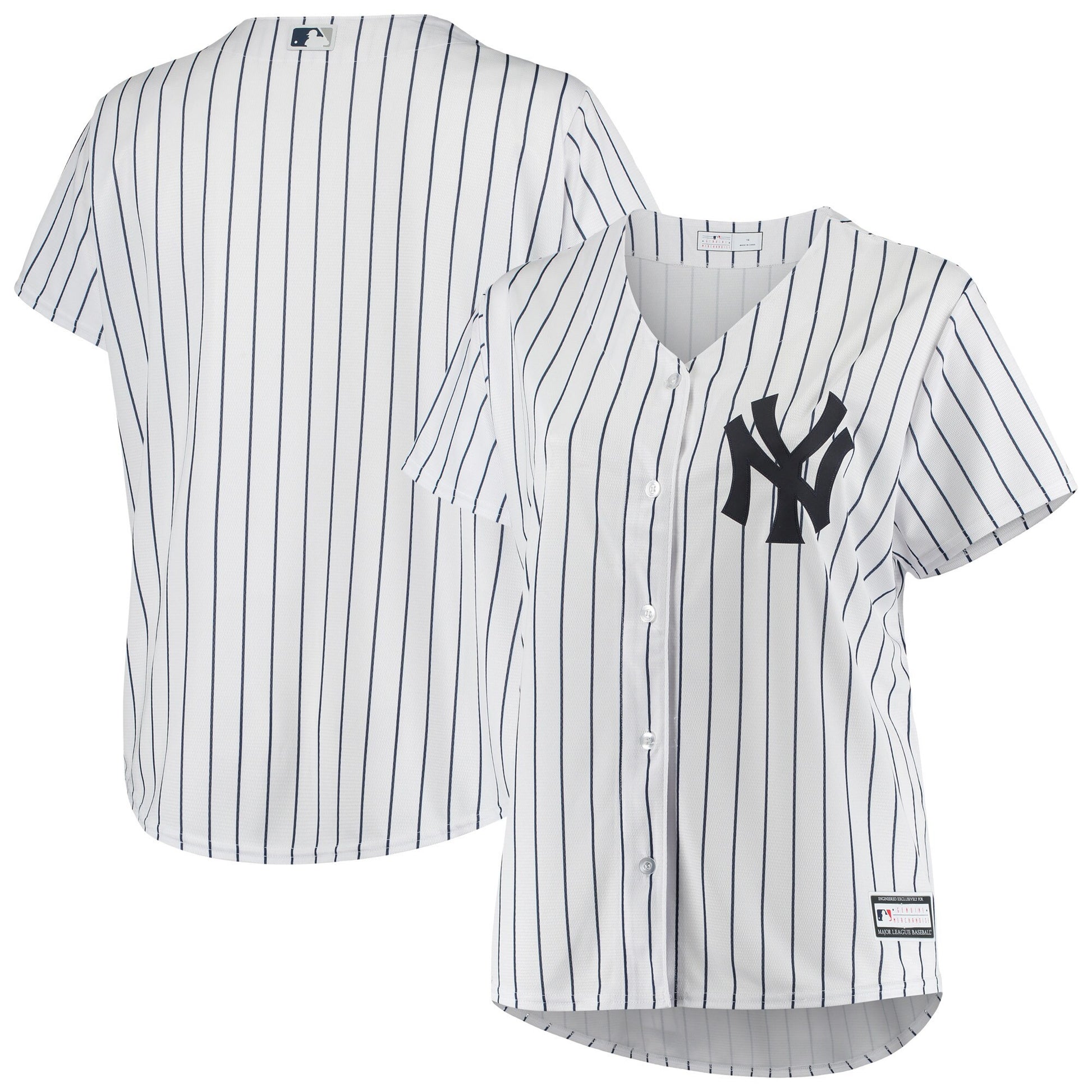 Plus Size Sanitized New York Yankees white jersey