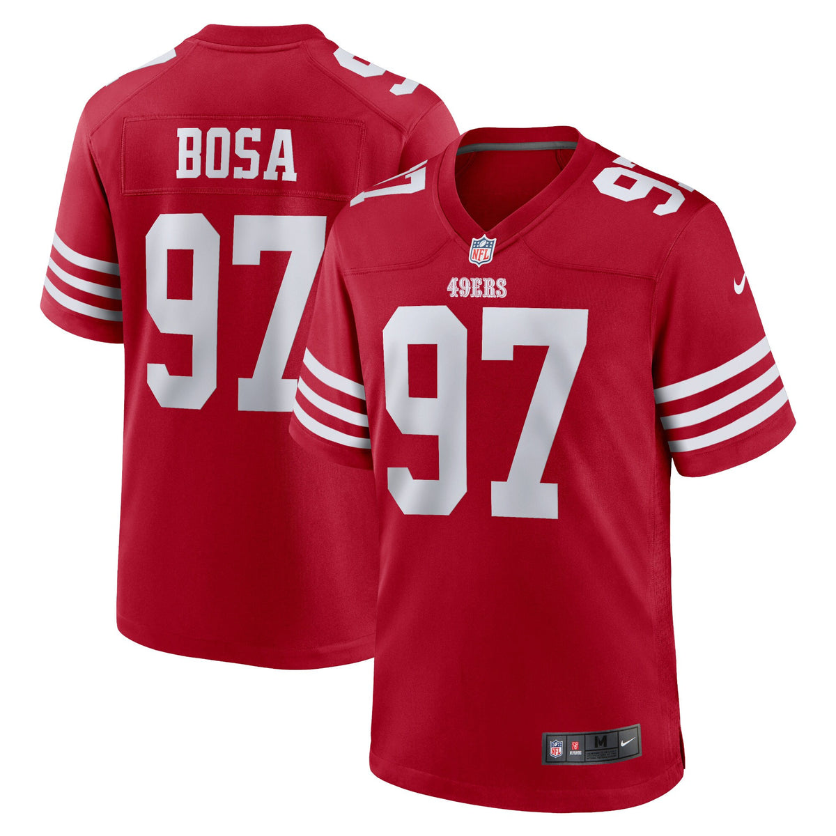 Nick Bosa San Francisco 49ers scarlet jersey