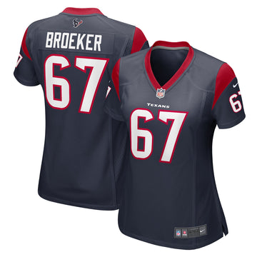 Nick Broeker Houston Texans navy jersey
