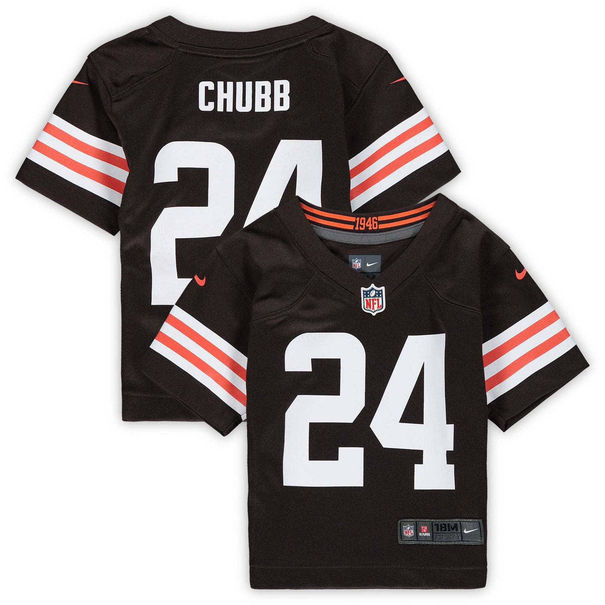 Nick Chubb Cleveland Browns brown jersey