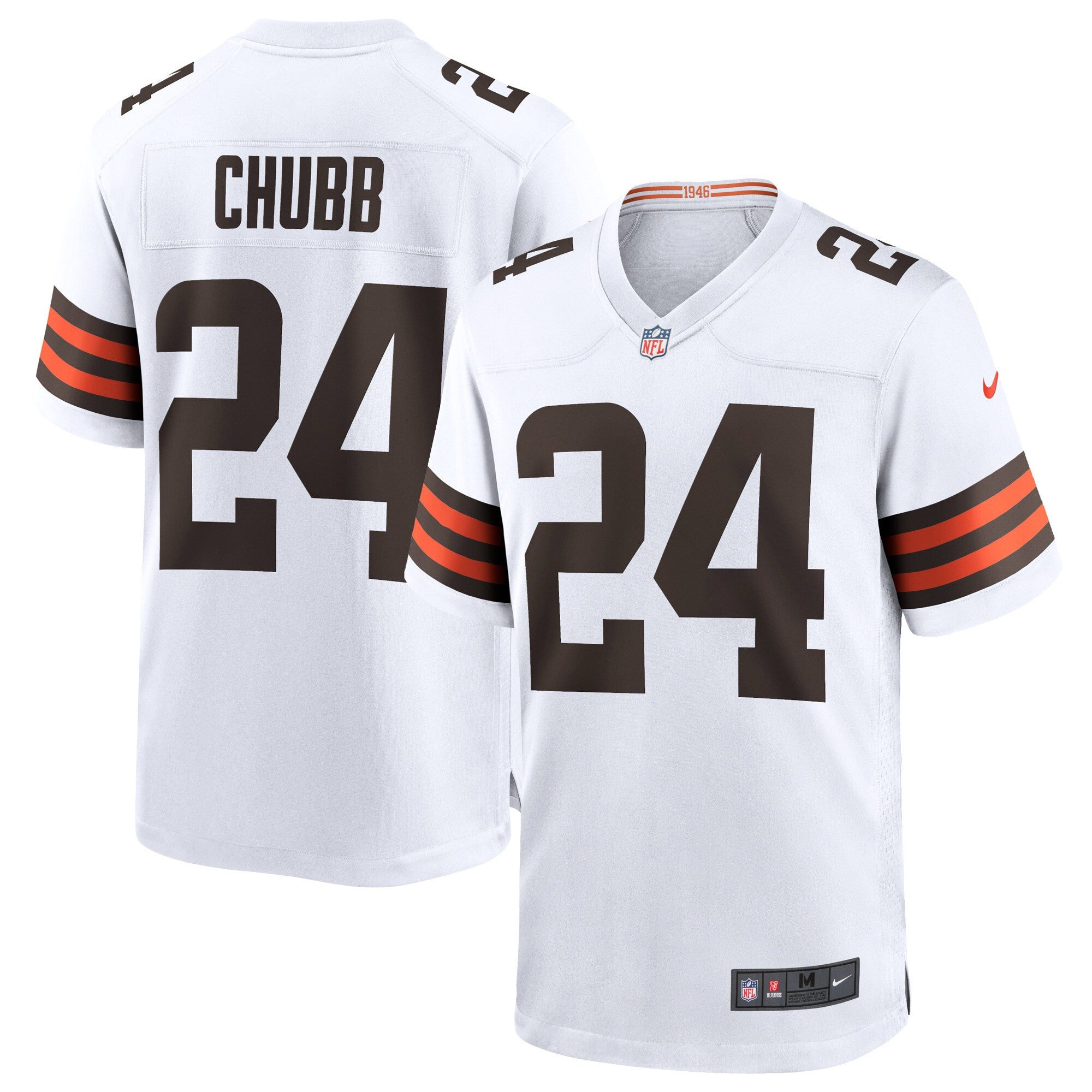 Nick Chubb Cleveland Browns white jersey