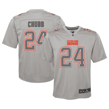 Nick Chubb Atmosphere Cleveland Browns gray jersey