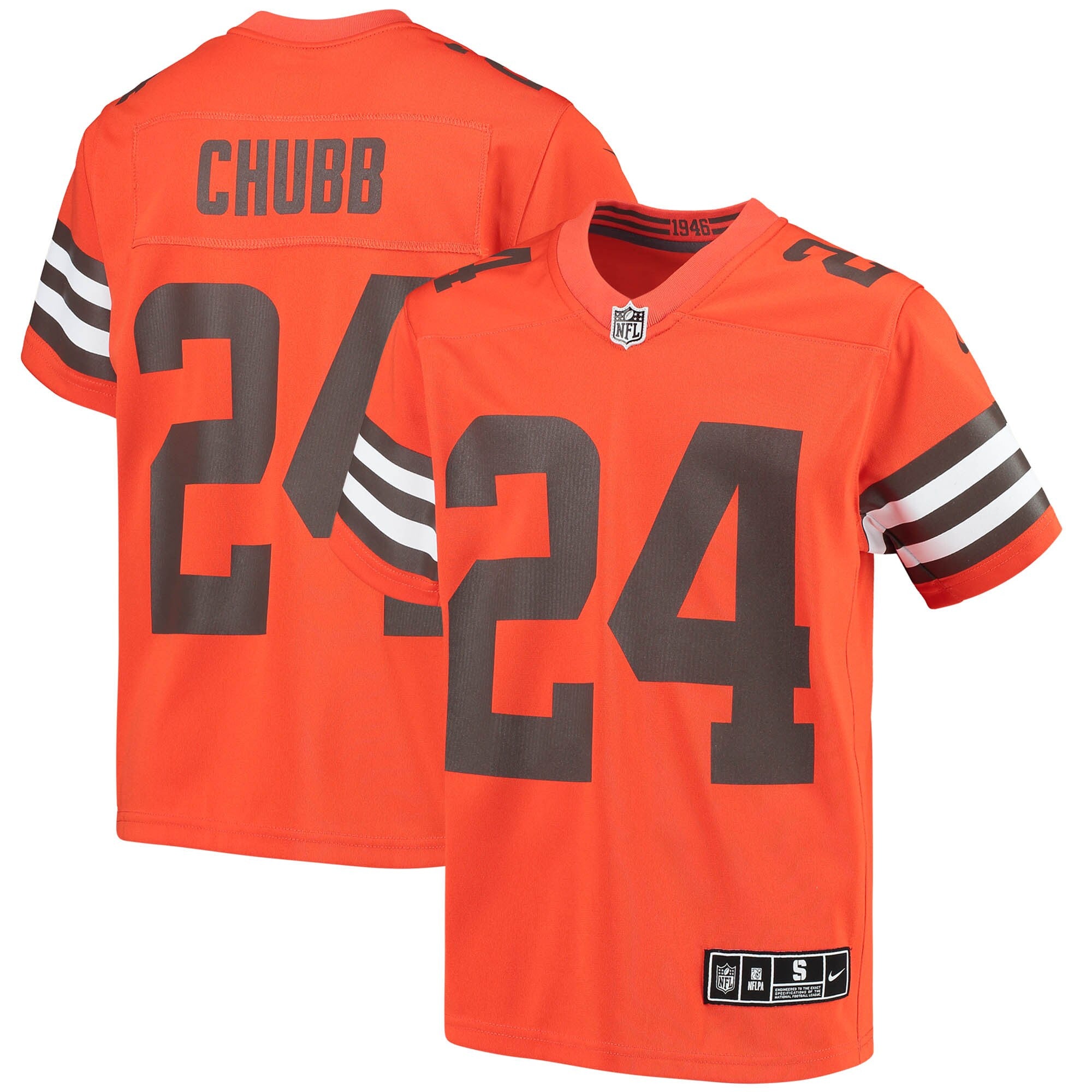Nick Chubb Cleveland Browns orange jersey