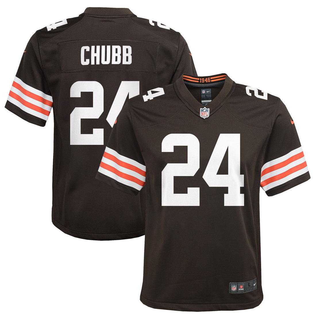 Nick Chubb Cleveland Browns brown jersey