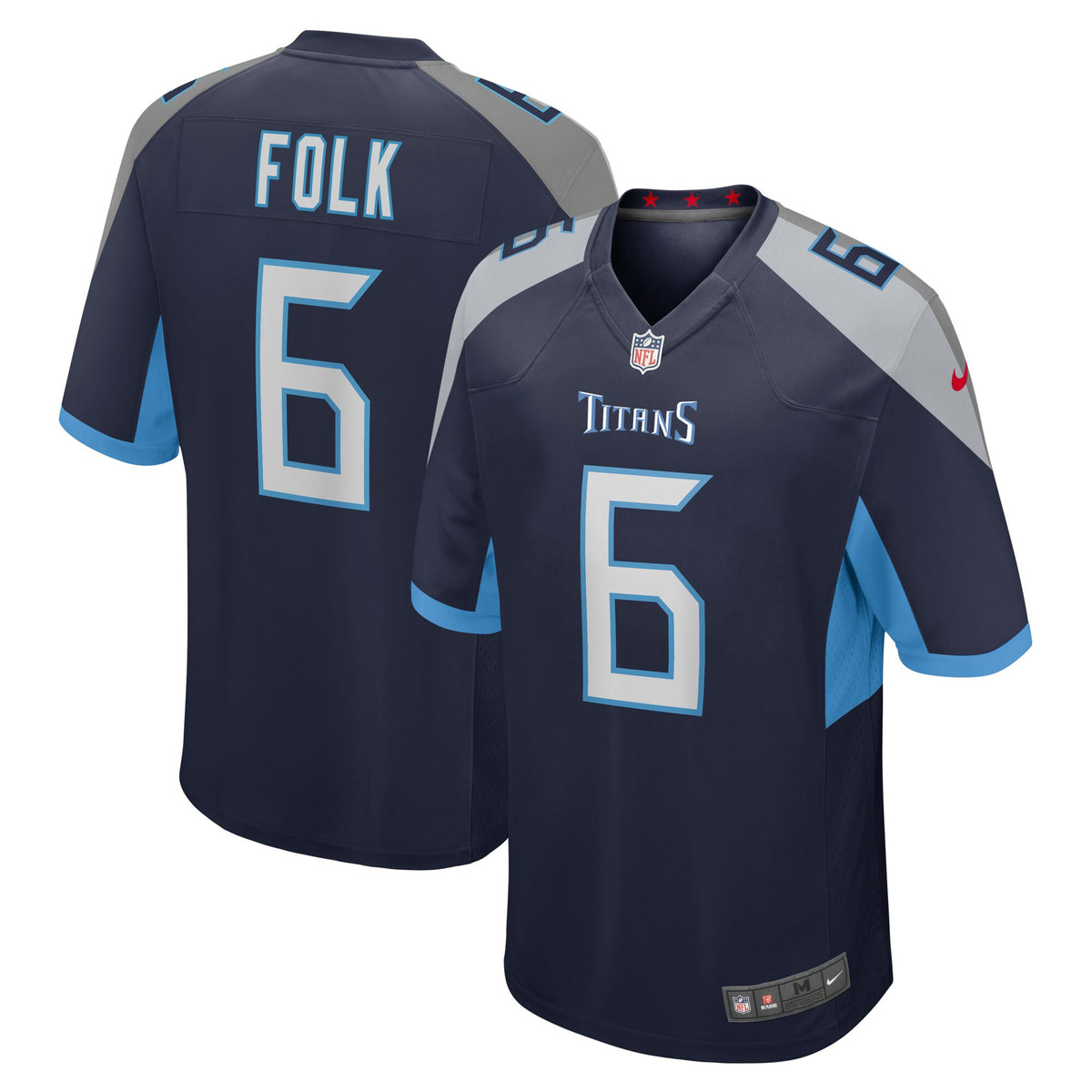 Nick Folk Tennessee Titans navy jersey