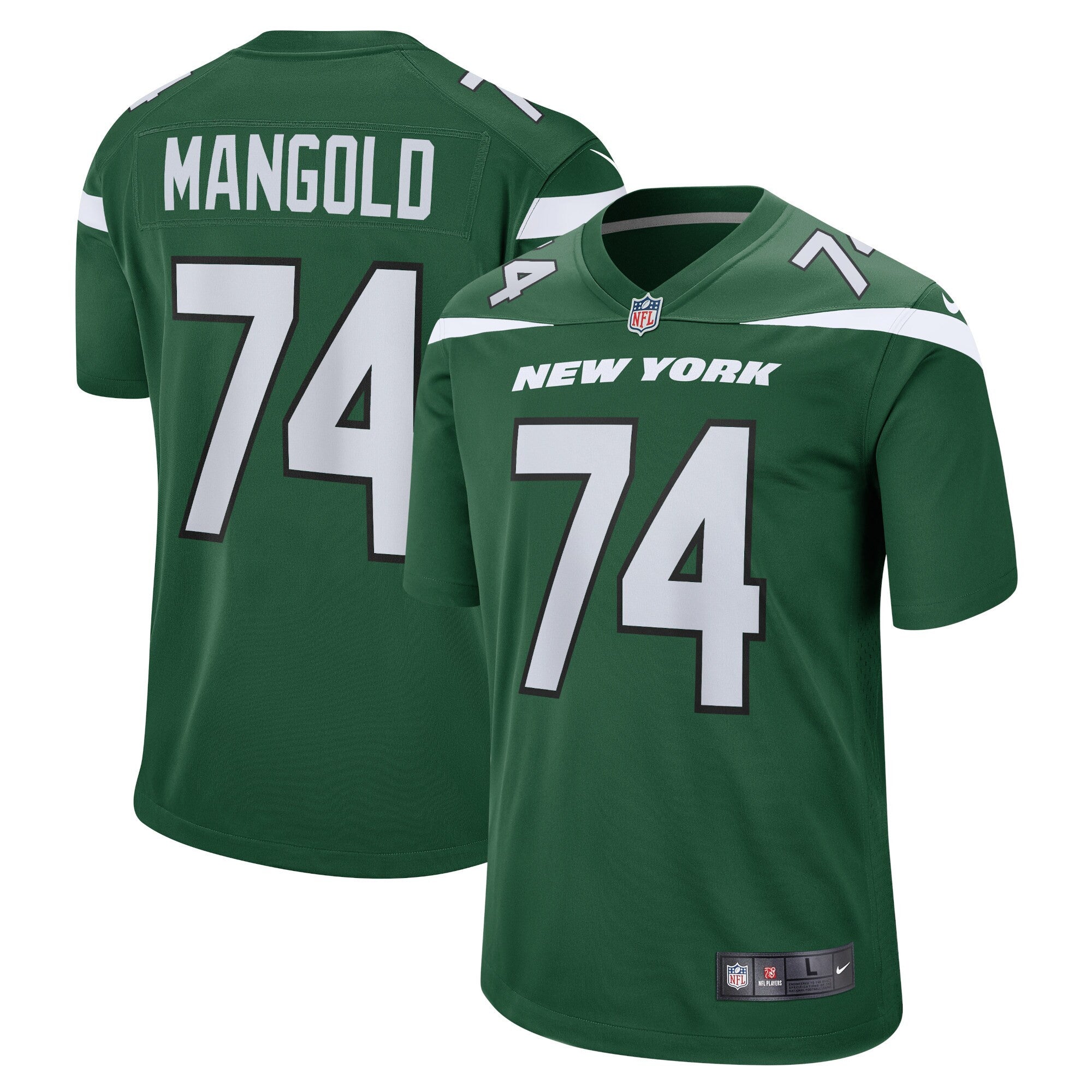 Nick Mangold Gotham New York Jets green jersey
