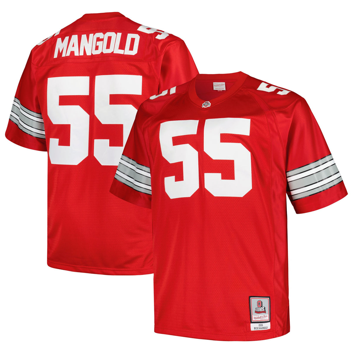 Nick Mangold Ohio State Buckeyes scarlet jersey