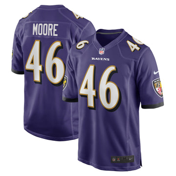 Nick Moore Baltimore Ravens purple jersey