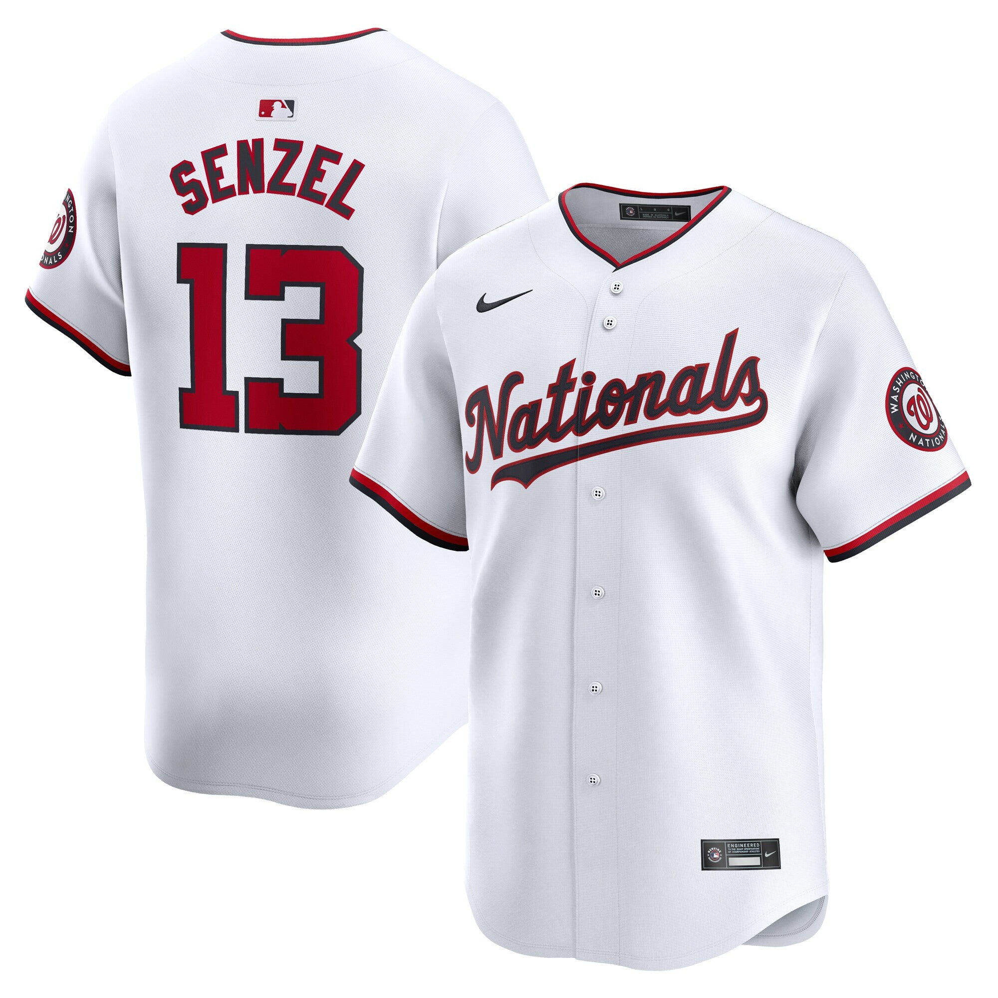 Nick Senzel Washington Nationals white Limited jersey